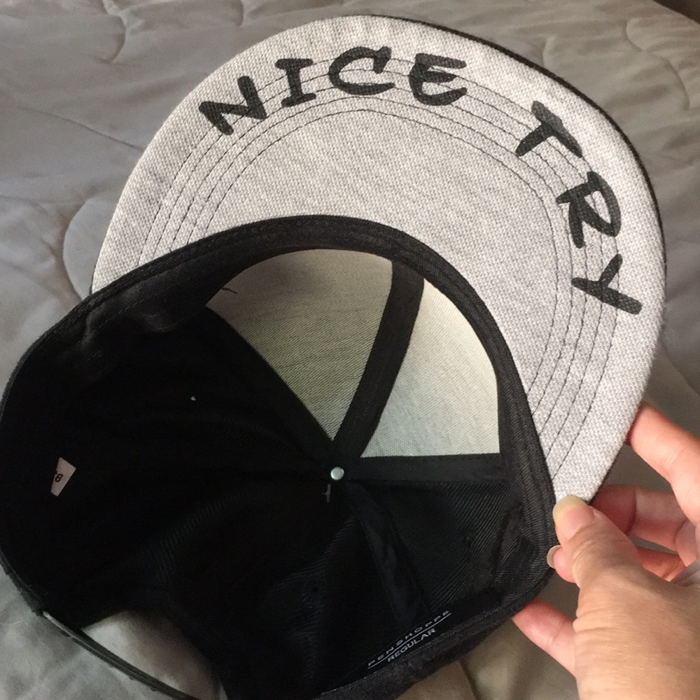 Penshoppe Flat Visor ‘Nice Try’ Cap NWT